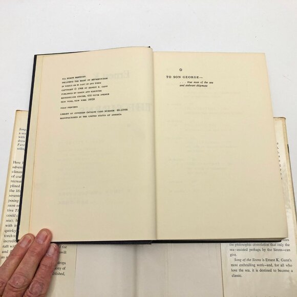 Song of the Sirens by Ernest K. Gann 1968 HBDC First Printing CR 1968 - Picture 8 of 13